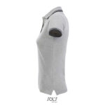 Polo gris à manches courtes pour femme