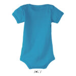 Body bébé bleu à manches courtes