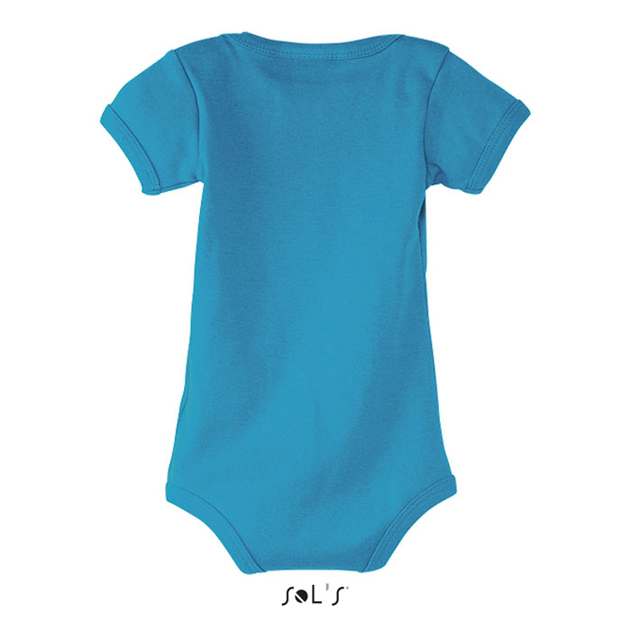 Body bébé bleu à manches courtes