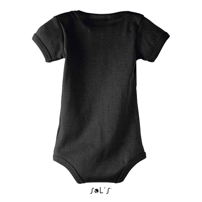 Body bébé noir à manches courtes