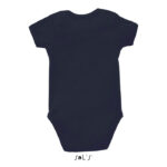 Body bébé uni bleu marine à manches courtes