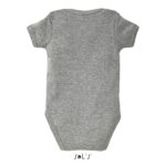 Body bébé gris à manches courtes