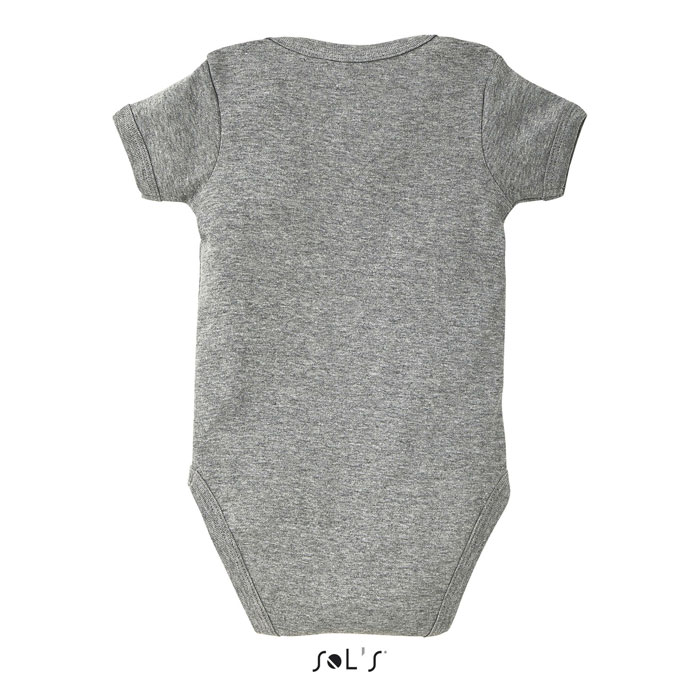 Body bébé gris à manches courtes