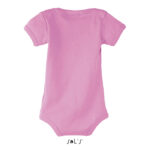 Body bébé rose à manches courtes
