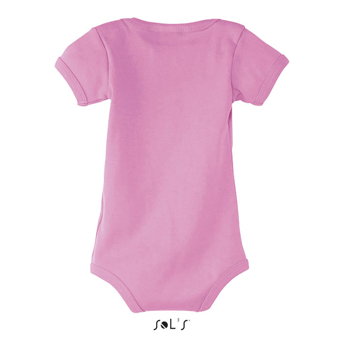 Body bébé rose à manches courtes