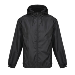 Veste noire à capuche zippée unisexe