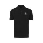 Polo noir à logo sur la poitrine