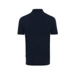 Dos d’un polo bleu marine à manches courtes
