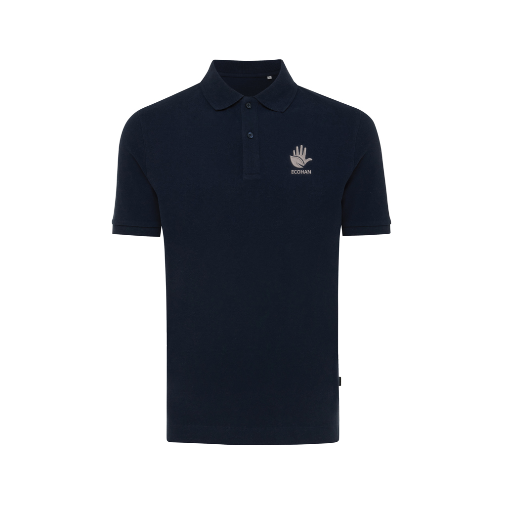 Polo bleu marine avec logo Ecohan