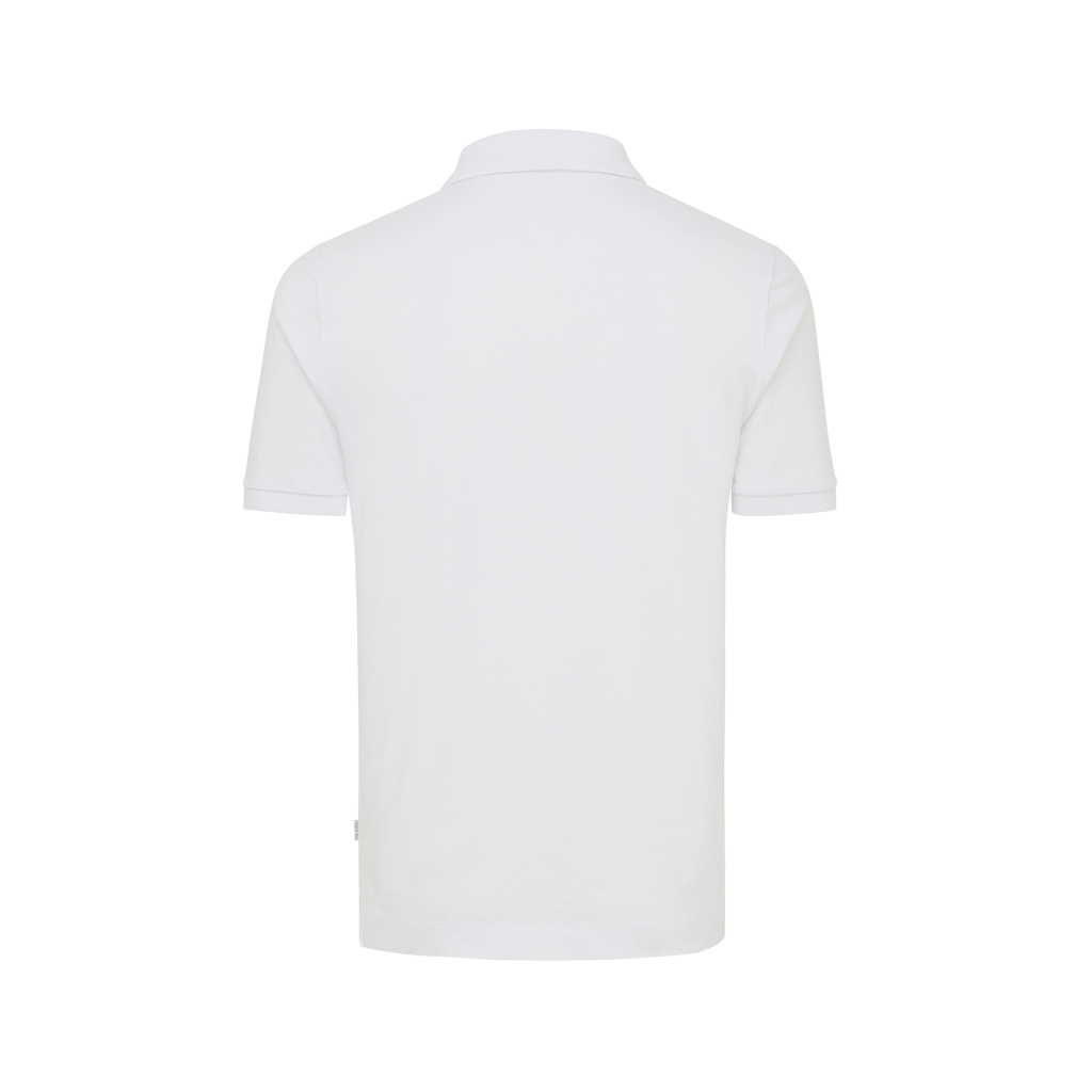 Dos d’un polo blanc à manches courtes