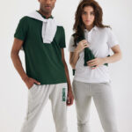 Tenues décontractées vertes et blanches assorties