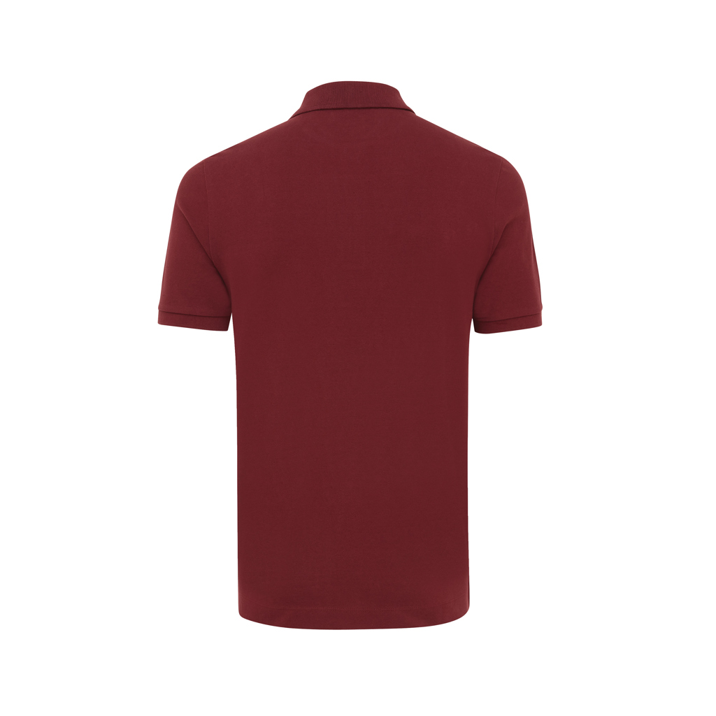 Polo rouge bordeaux à manches courtes vu de dos