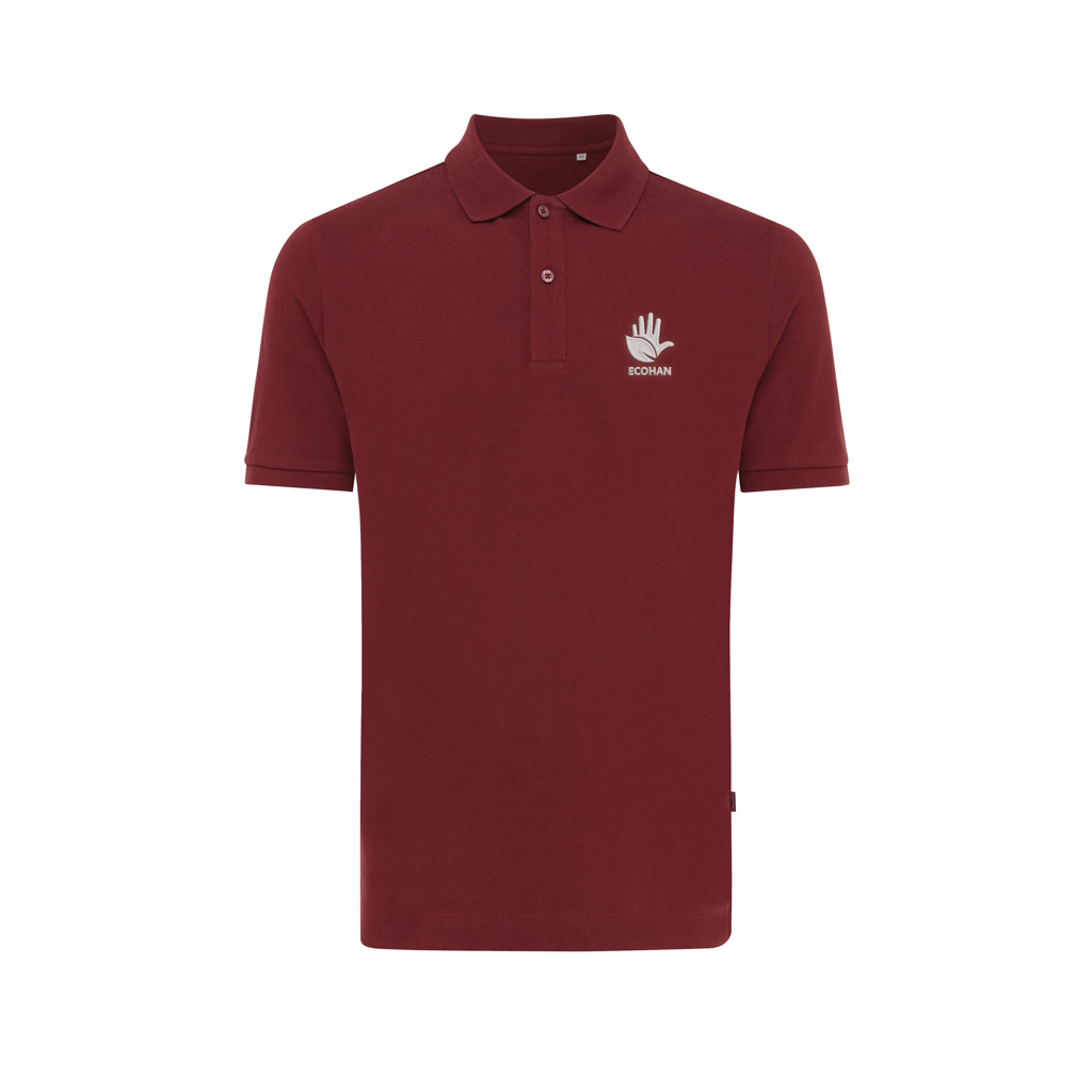 Polo bordeaux à logo blanc sur la poitrine