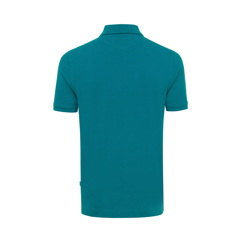 Dos d’un polo vert à manches courtes