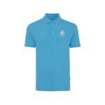 Polo bleu clair à logo écologique