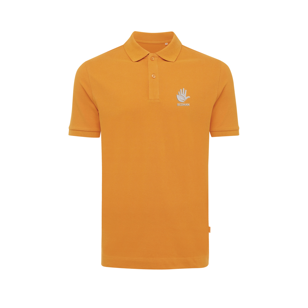 Polo orange à manches courtes pour homme