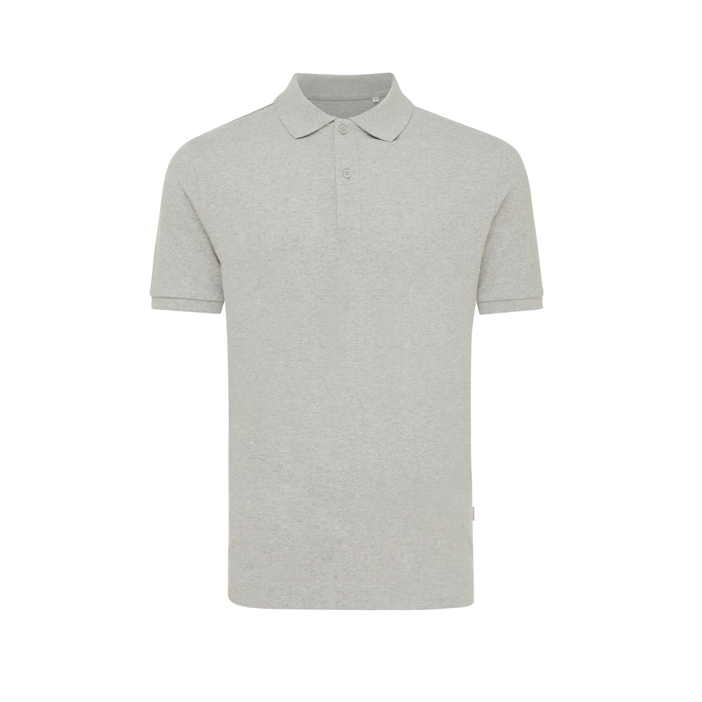 Polo gris clair à manches courtes