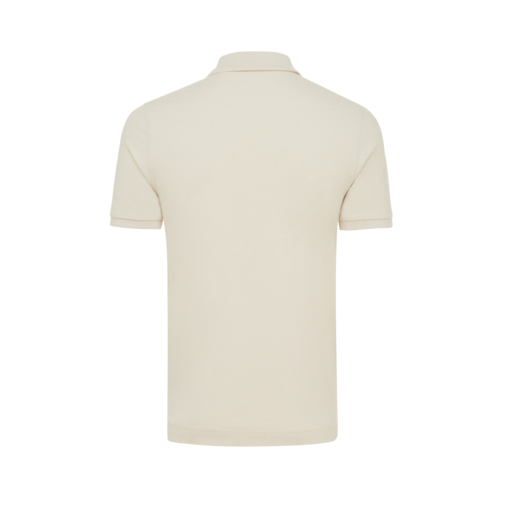 Dos d’un polo beige à manches courtes