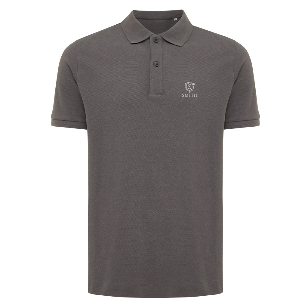 Polo gris à manches courtes pour homme