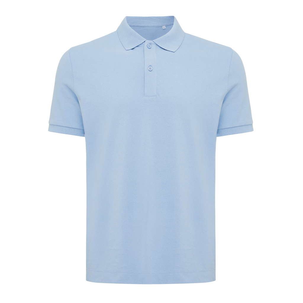 Polo bleu clair à manches courtes