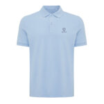 Polo bleu clair à col classique