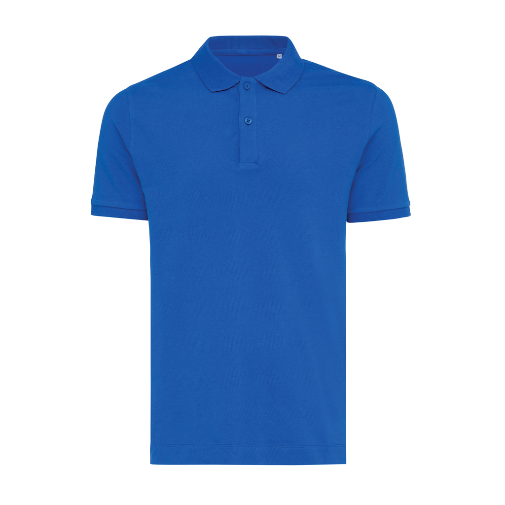 Polo bleu à manches courtes pour homme