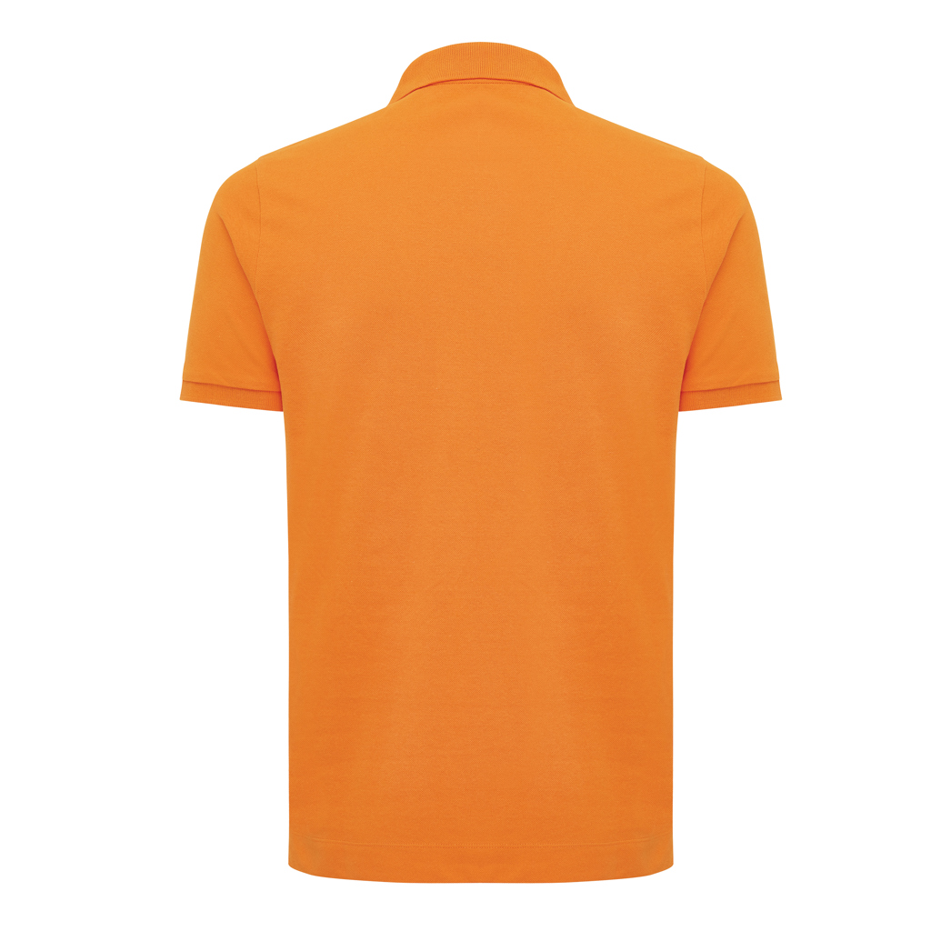 Polo orange à manches courtes vu de dos