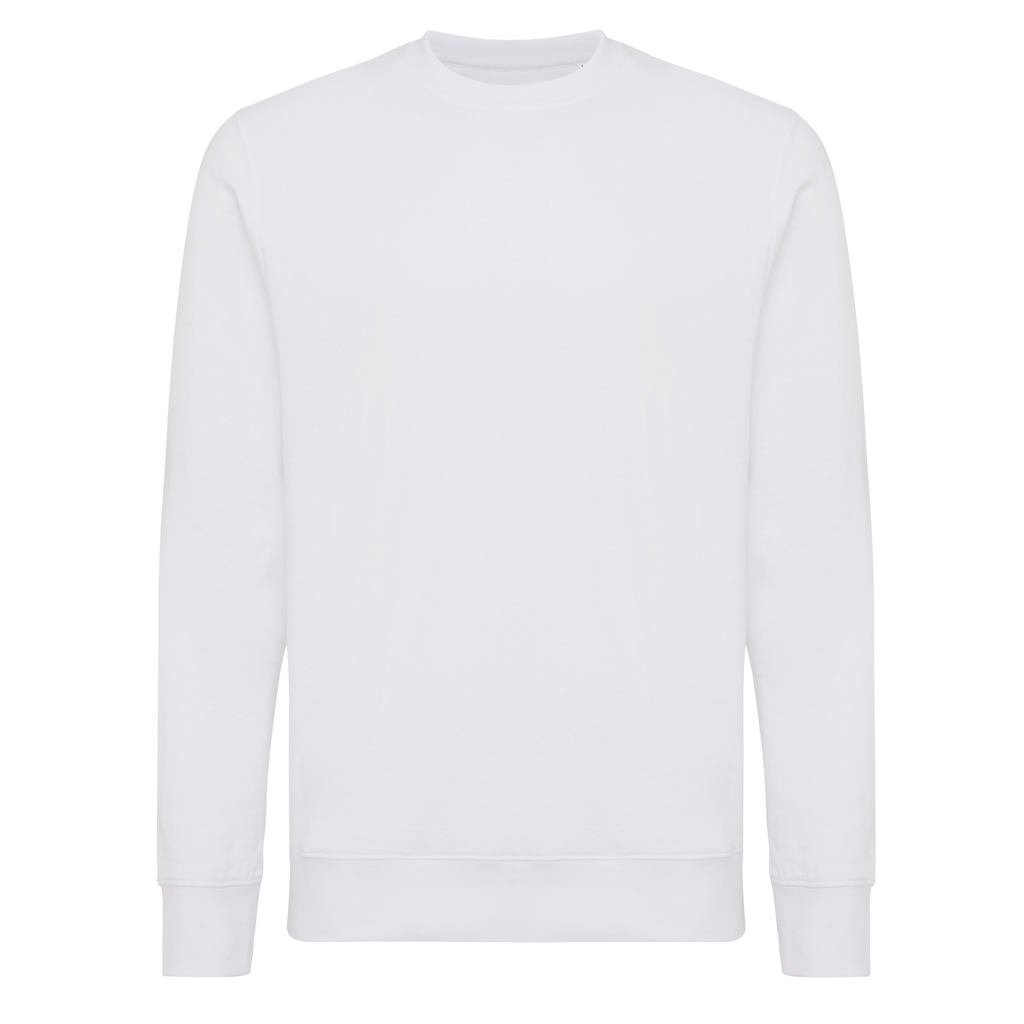 Sweat-shirt blanc à manches longues unisexe