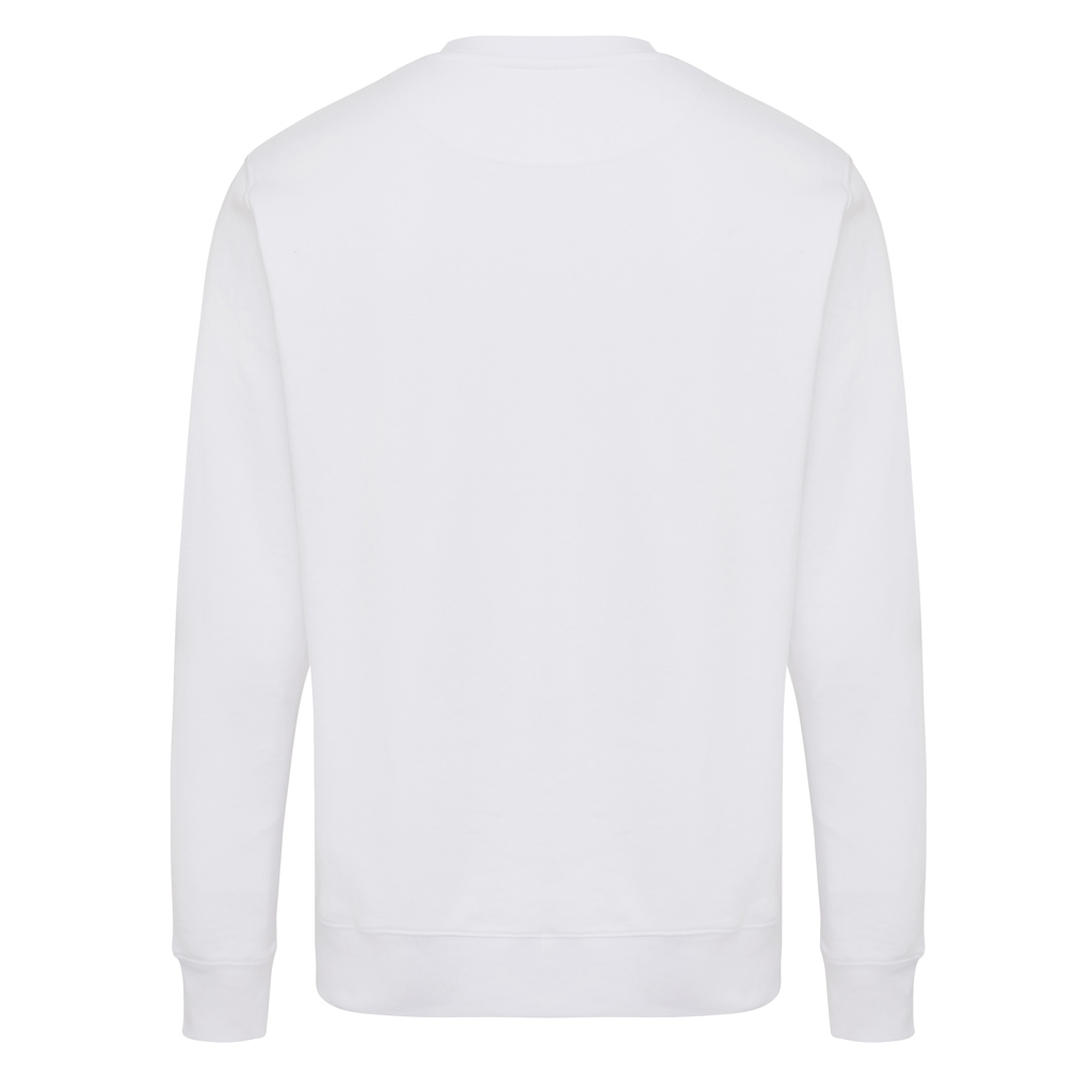 Dos d’un sweat-shirt blanc uni