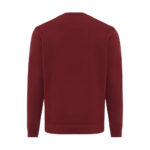 Sweat-shirt bordeaux uni vu de dos