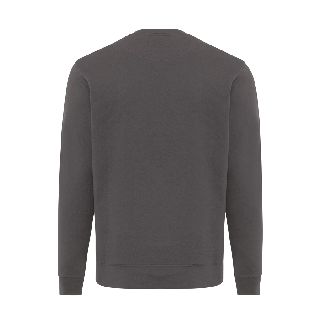 Sweat-shirt gris uni vu de dos