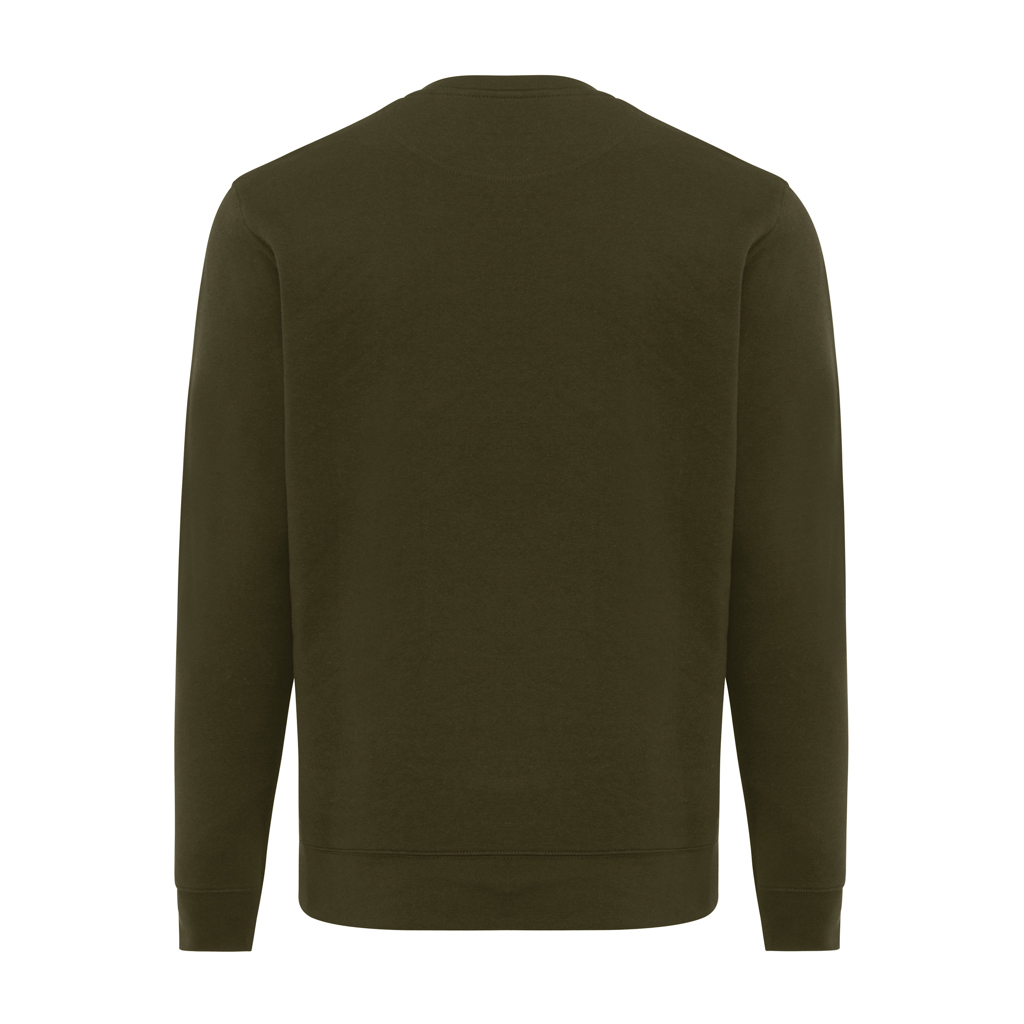 Sweat-shirt vert kaki vu de dos