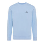 Sweat-shirt bleu clair à col rond.