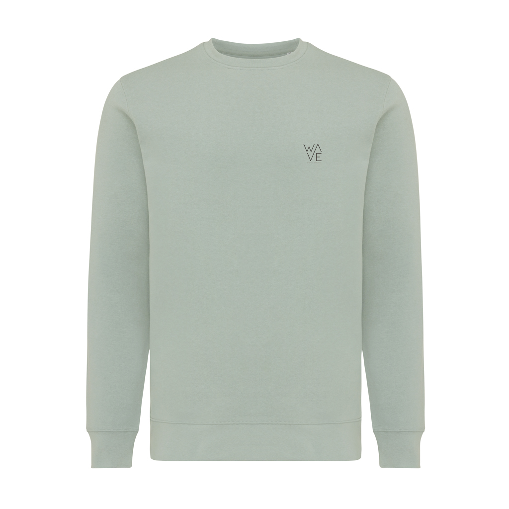 Sweat-shirt vert clair à logo minimaliste WAVE
