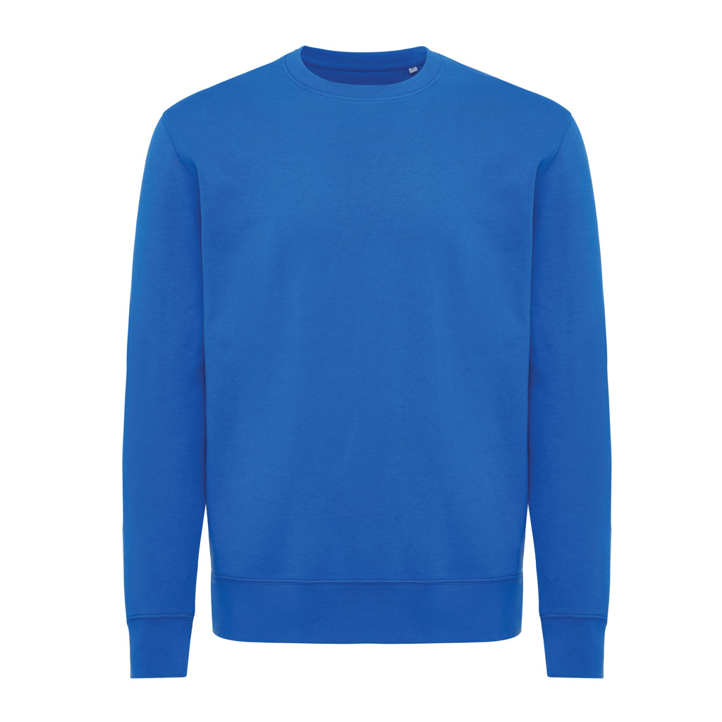 Sweat-shirt bleu uni à manches longues