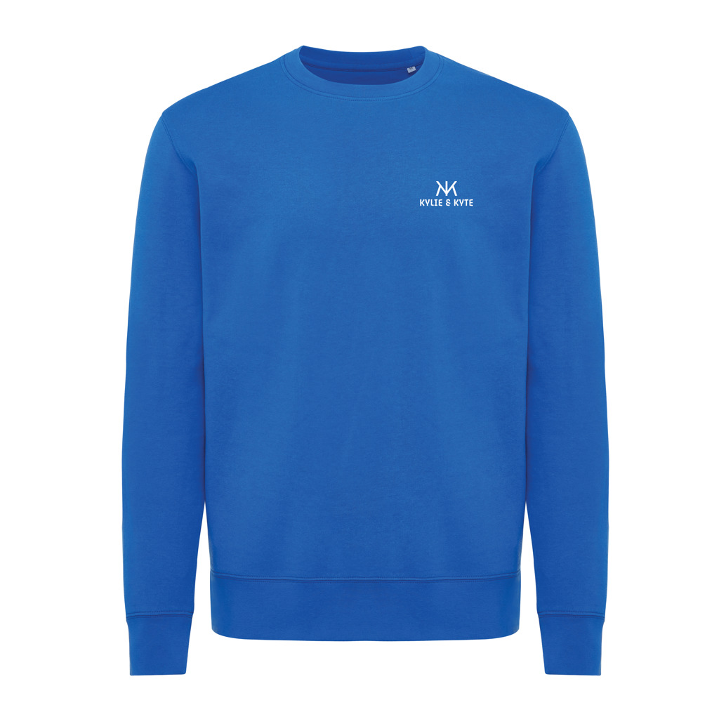 Sweatshirt bleu à col rond unisexe