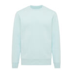 Sweat-shirt bleu clair à col rond.