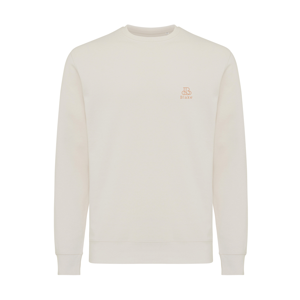 Sweat-shirt beige à col rond minimaliste