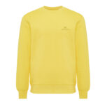 Sweat-shirt jaune unisexe à col rond