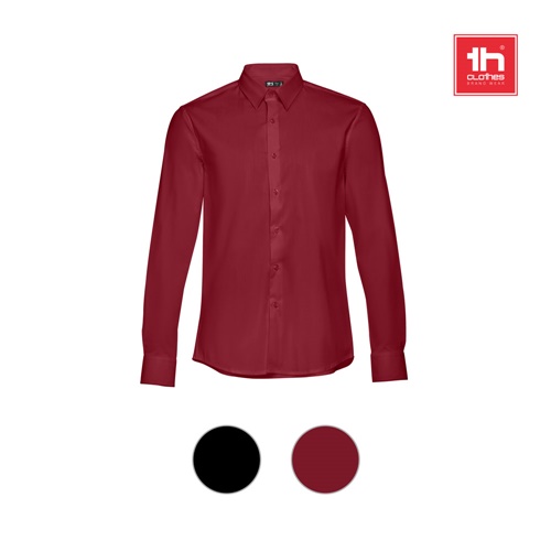 THC PARIS. Chemise en popeline à manches longues pour hommes