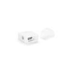 Taille-crayon blanc avec capuchon transparent