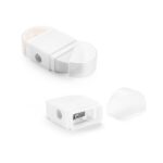 Taille-crayon blanc avec couvercle transparent