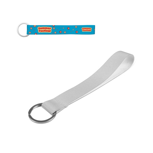 SLOUGH. SET Lanière SUBLIMATION Courte II (20 mm) en polyester recyclé (100 % rPET) avec anneau Ø 32 mm