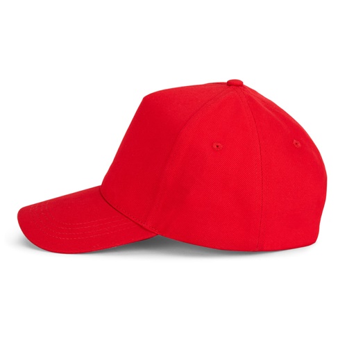 Casquette rouge simple avec visière courbée
