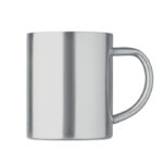 Tasse en acier inoxydable argentée