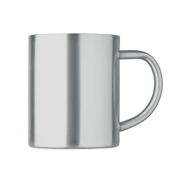 Tasse en acier inoxydable argentée
