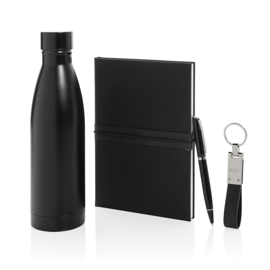 Set cadeau d&rsquo;affaires luxe avec bouteille Swiss Peak