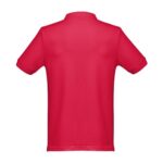 Dos d’un polo rouge uni