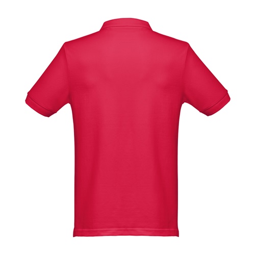Dos d’un polo rouge uni