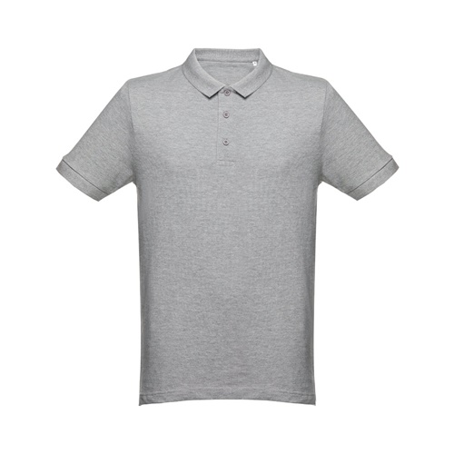 Polo gris à manches courtes pour homme